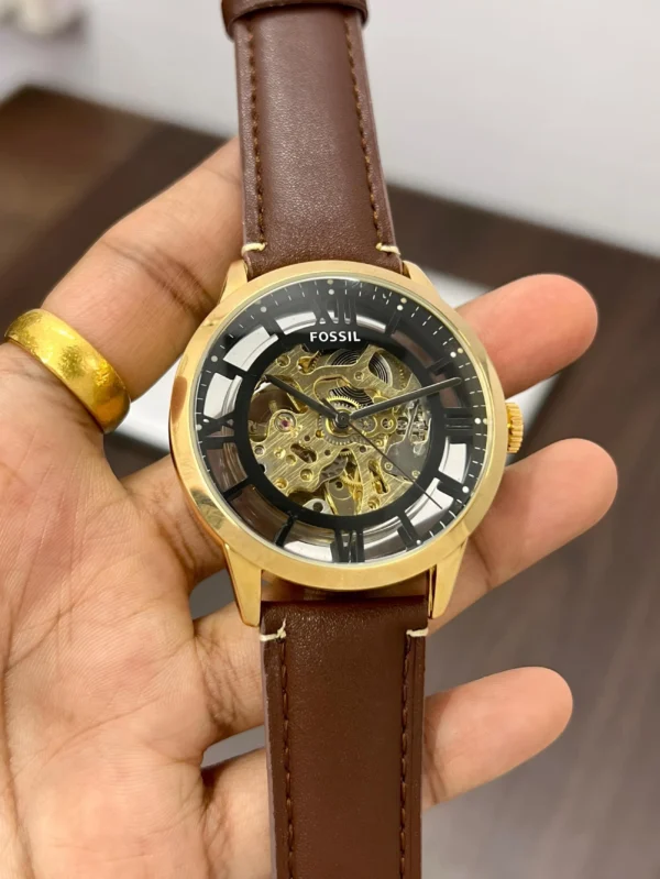 Fossil Townsman Automatic Dark Brown Leather 44mm Men's Watch
