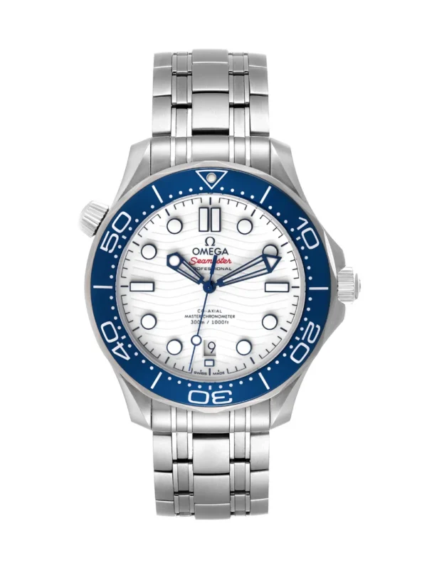 Omega Seamaster Diver 300M White Dial Steel On Steel 42mm Men's Watch