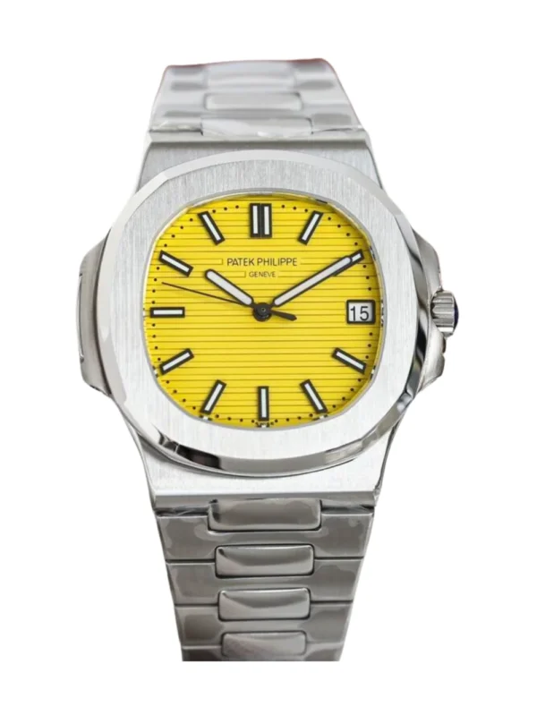 Patek Philippe Nautilus Steel Case Yellow Dial 40mm Men’s Watch (5)