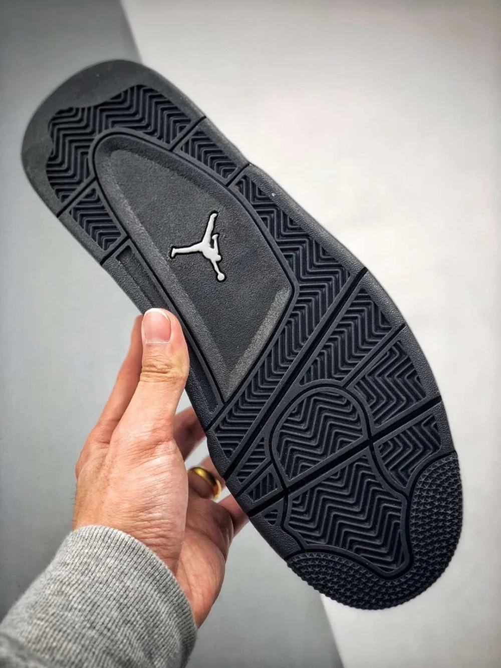 030 Air Jordan 4 Retro “Black Cat” BlackBlack-Light Graphite For Sale