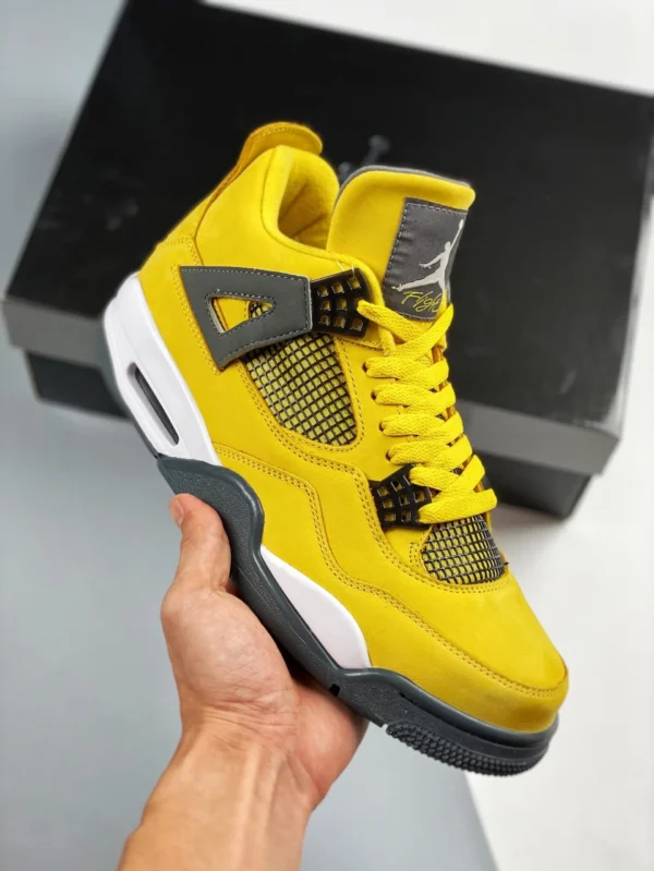 Air Jordan 4 Retro ‘Lightning’ Tour Yellow/White/Dark Blue Grey