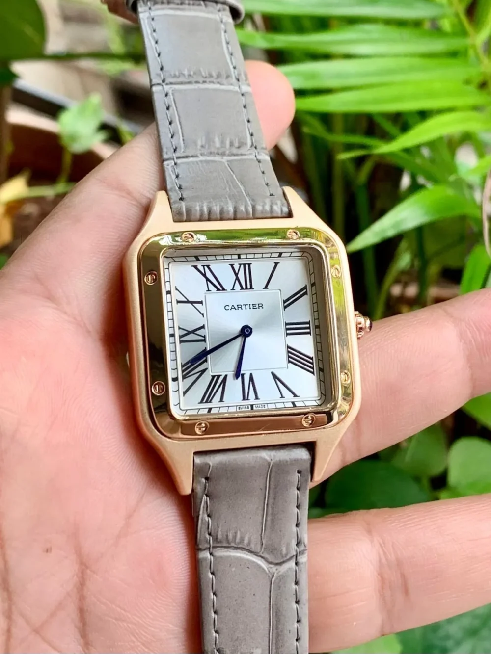 Cartier Santos Dumont Brown Leather Strap Men’s Watch