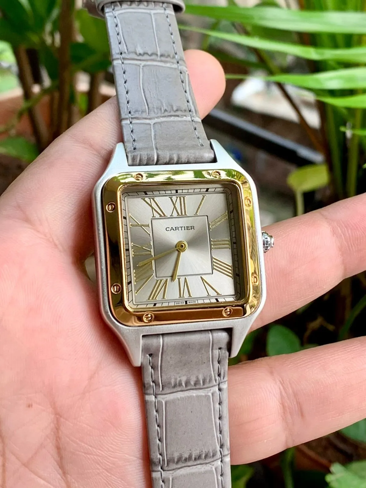 Cartier Santos Dumont Brown Leather Strap Men’s Watch