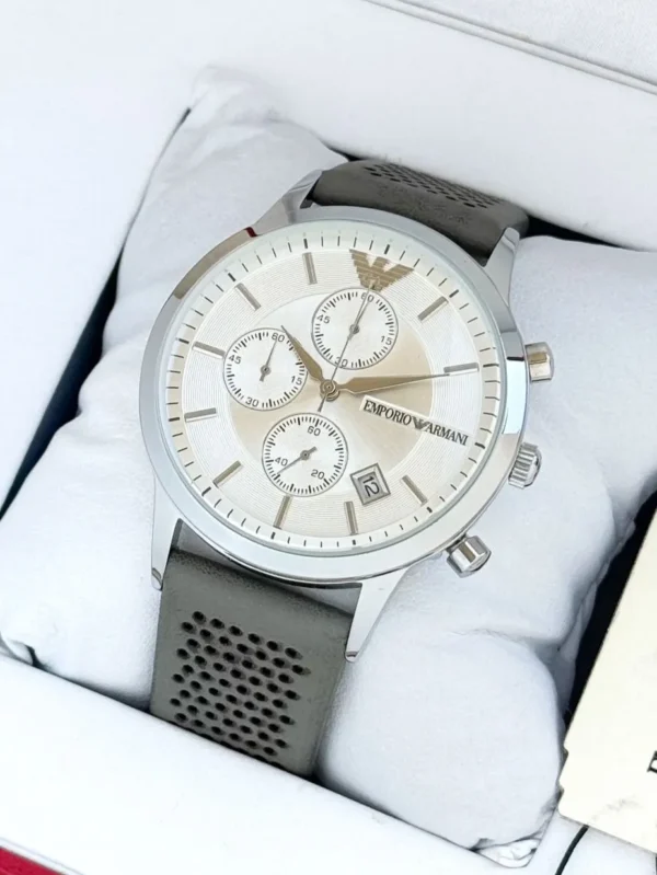 Emporio Armani Renato Silver Analogue 40mm men's watch