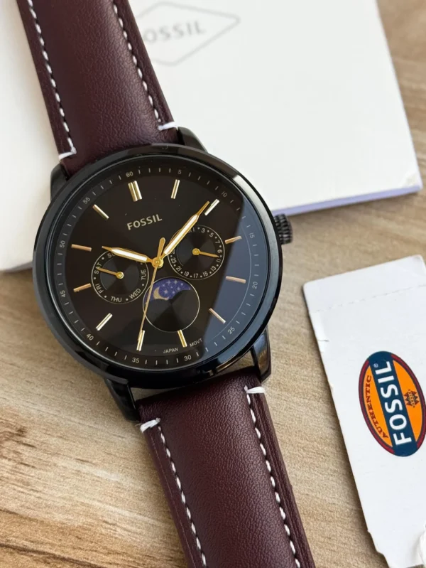 Fossil Brown Leather strap Quartz movement Men's Watch