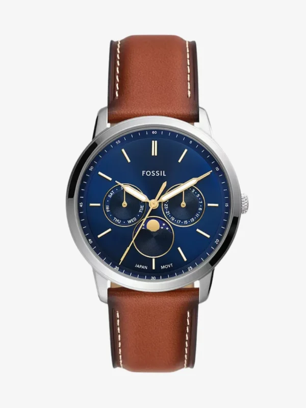 Fossil Neutra Moonphase Multifunction Brown Leather Men's Watch