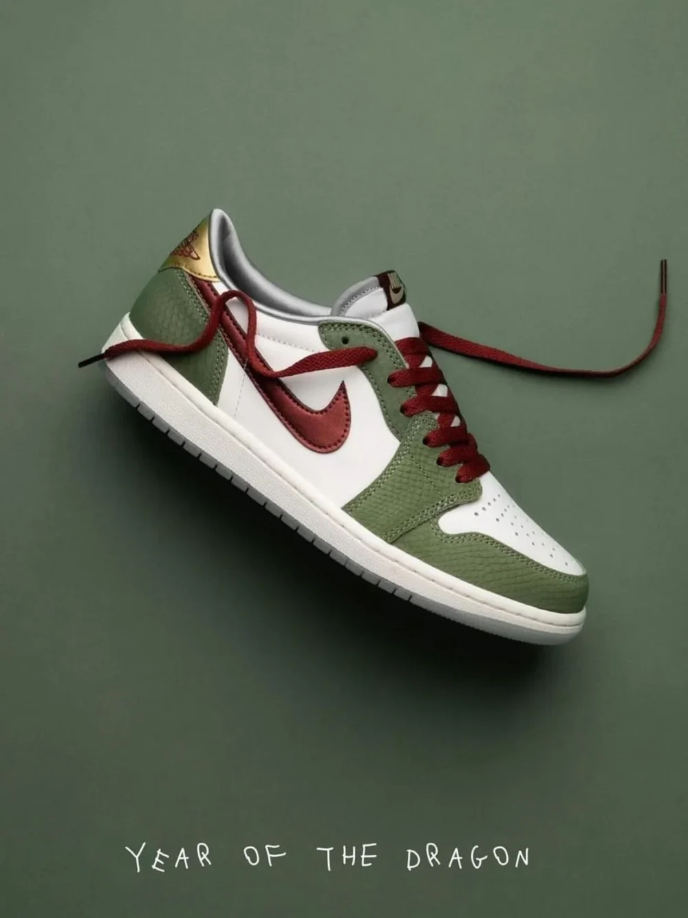 Air Jordan 1 Low OG ‘Year of the Dragon’ Sail/Cedar-Oil Green