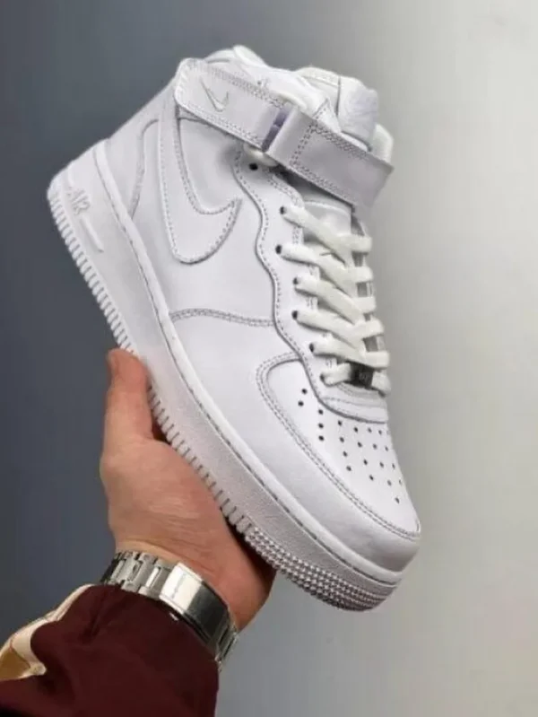 Nike Air Force 1 Mid '07 White Leather Sneakers