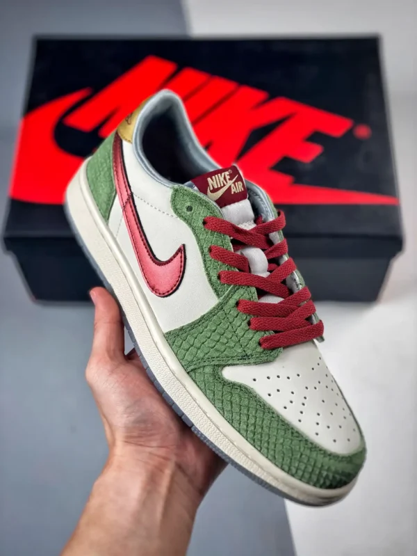 Air Jordan 1 Low OG ‘Year of the Dragon’ Sail/Cedar-Oil Green