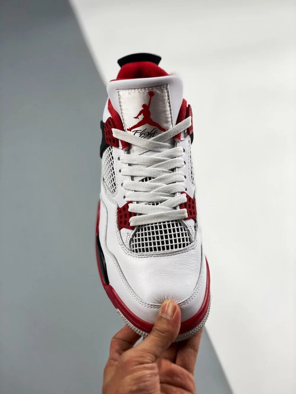 Air Jordan 4 “Fire Red” WhiteFire Red-Black-Tech Grey