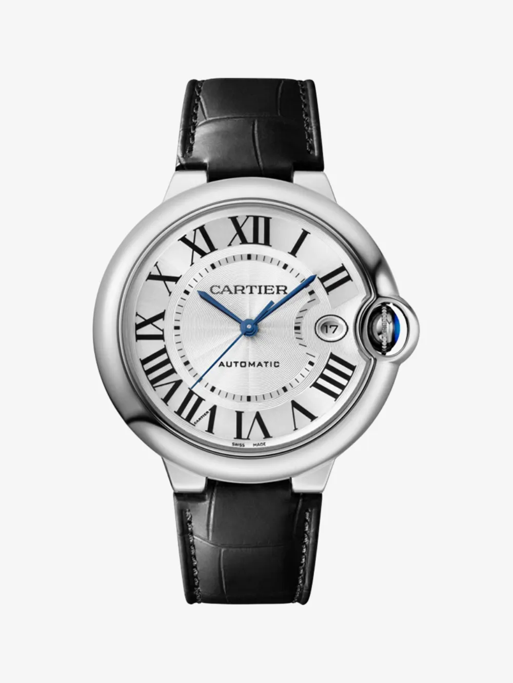 Ballon Bleu De Cartier Silver Leather Automatic 40 mm