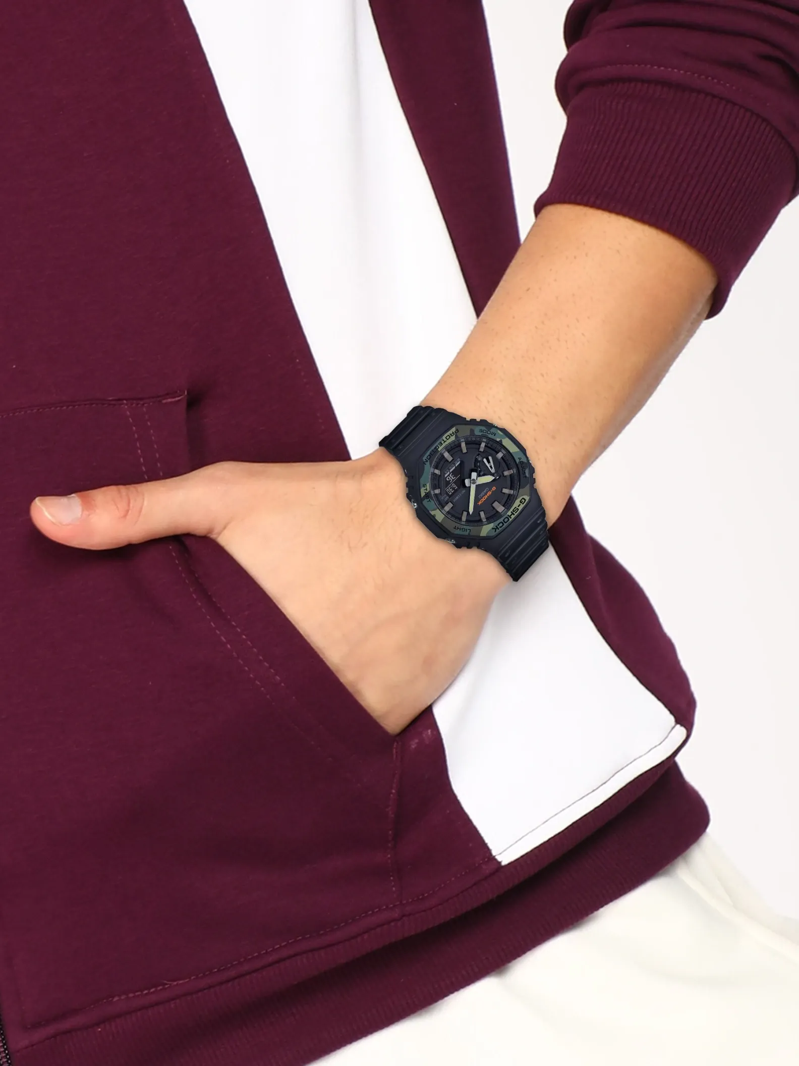 CASIO G-Shock Carbon Core Guard Analog-Digital Watch - For Men G1047 (GA-2100SU-1ADR)