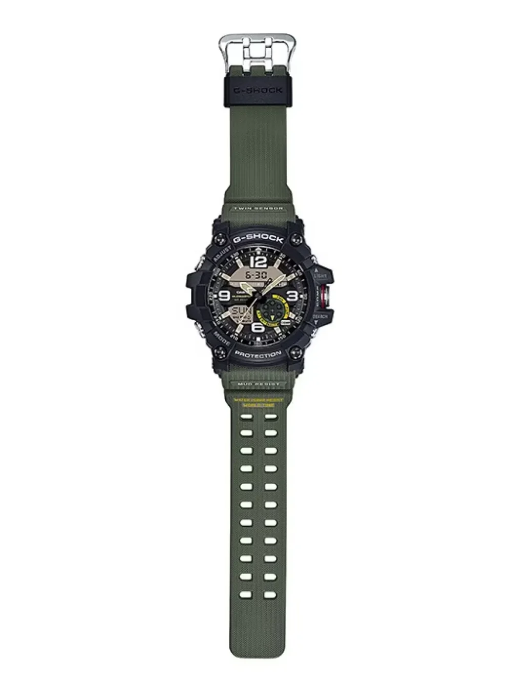 Casio G-Shock Mudmaster GG-1000-1A3DR Black Analog-Digital Dial Green Resin Strap Men's Watch