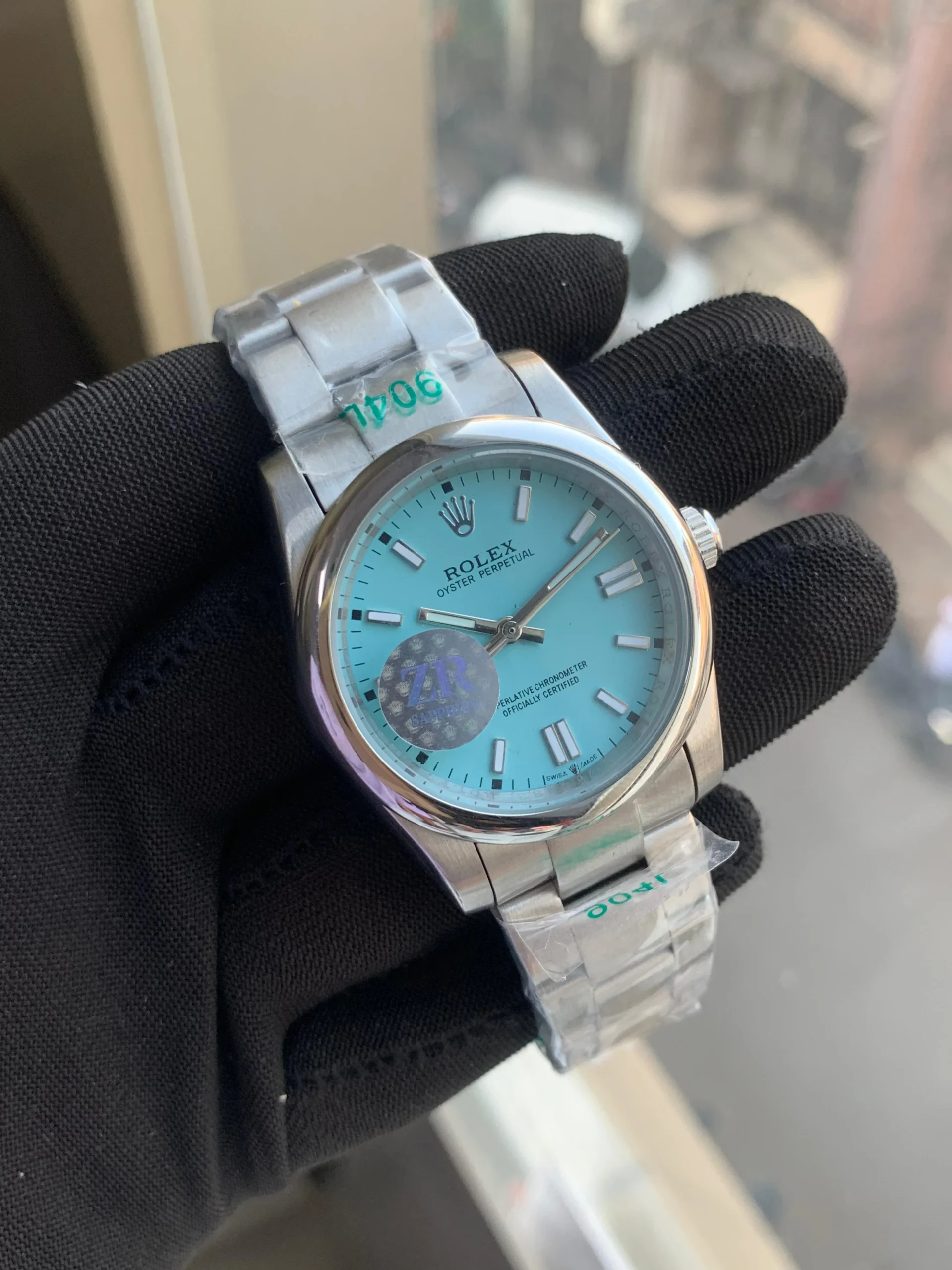 Rolex Oyster Perpetual Turquoise Blue Dial 36mm