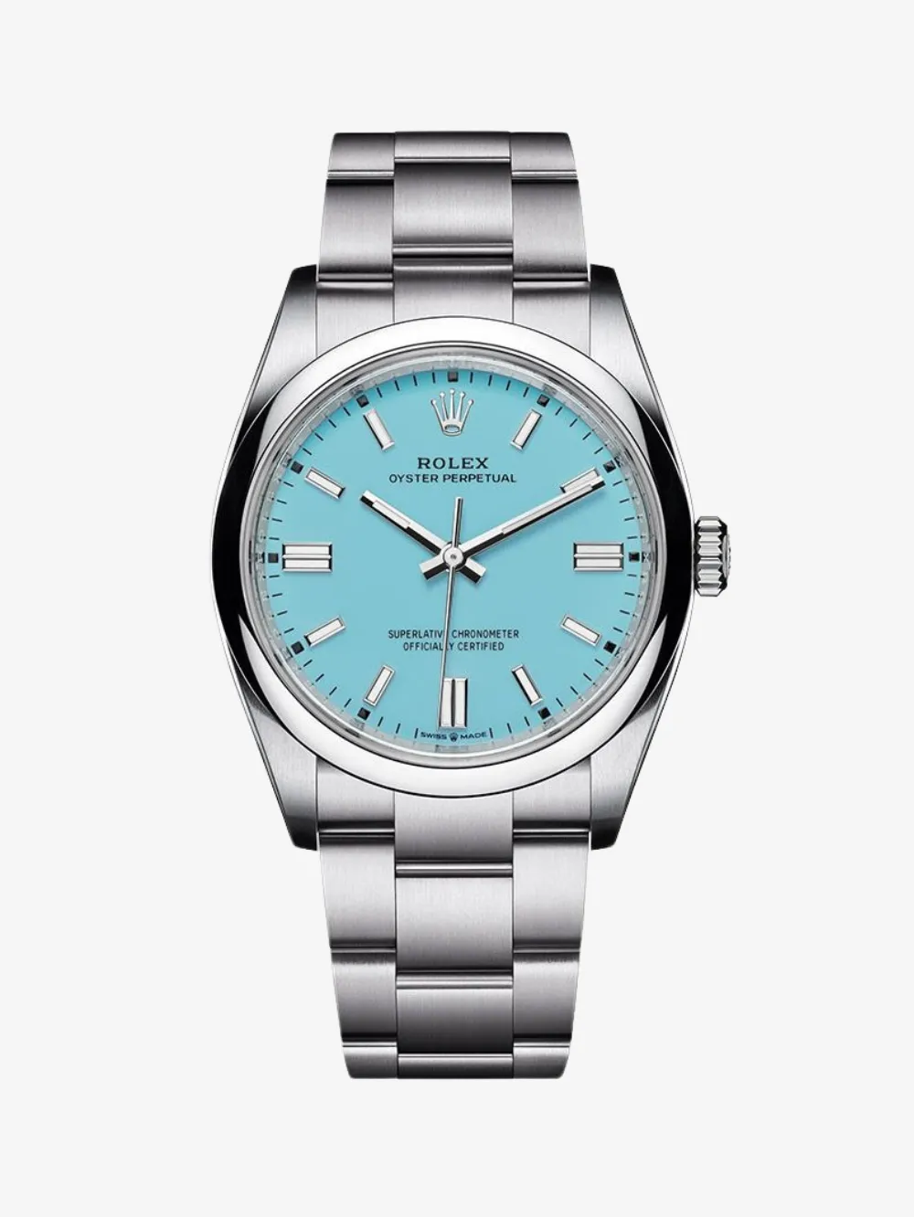 Rolex Oyster Perpetual Turquoise Blue Dial 36mm