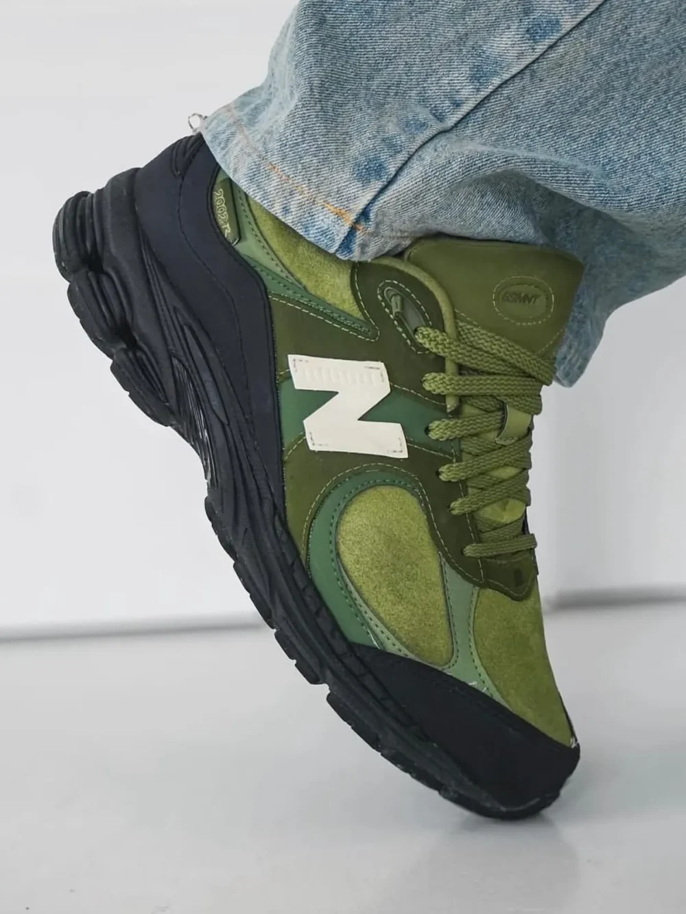 The Basement Approved x New Balance 2002R Moss Green Olive