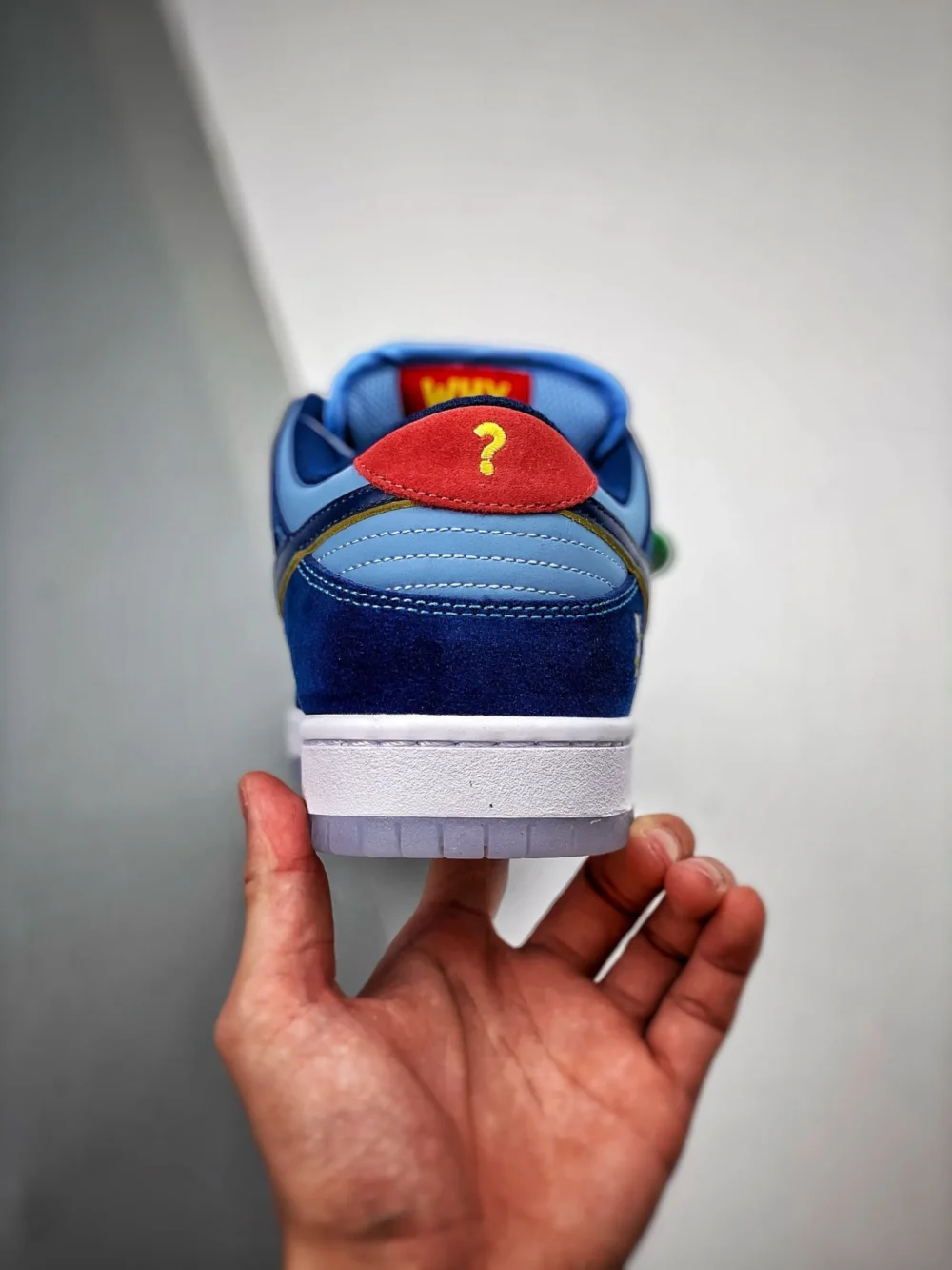 Why So Sad x Nike SB Dunk Low Coastal Blue Light Blue-Yellow-Red