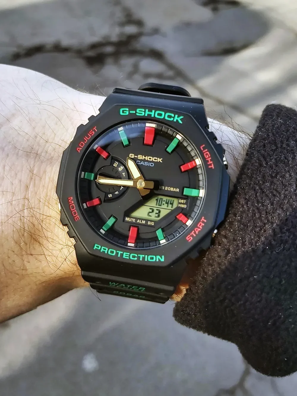 Casio G-Shock 2100 Series GA 2100TH-1DR Black Dial Watch