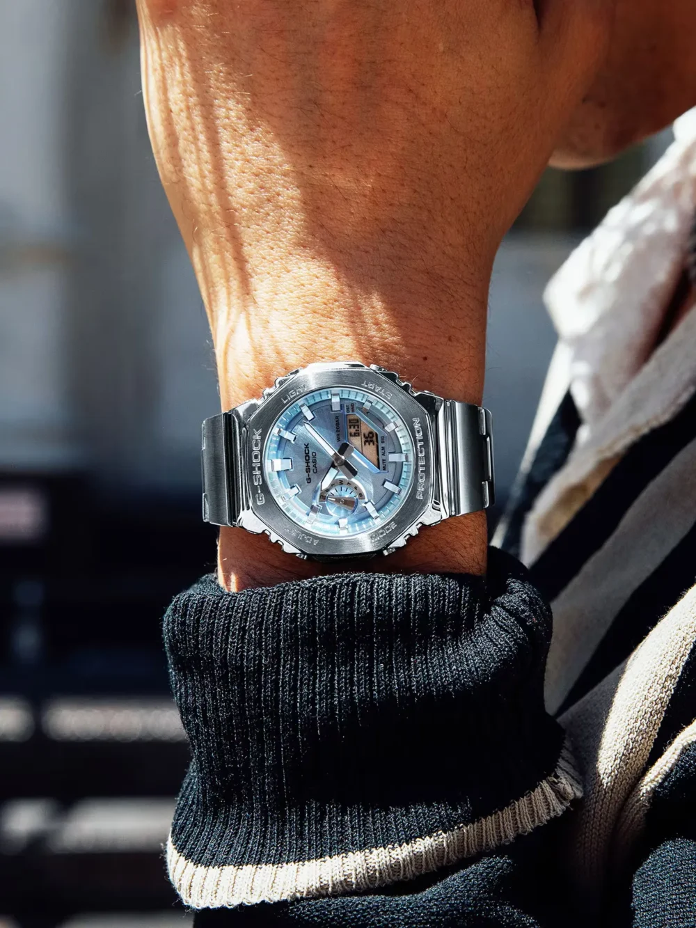 Casio G-Shock GM-2110D-2A Quartz Stainless Steel Blue Dial Watch