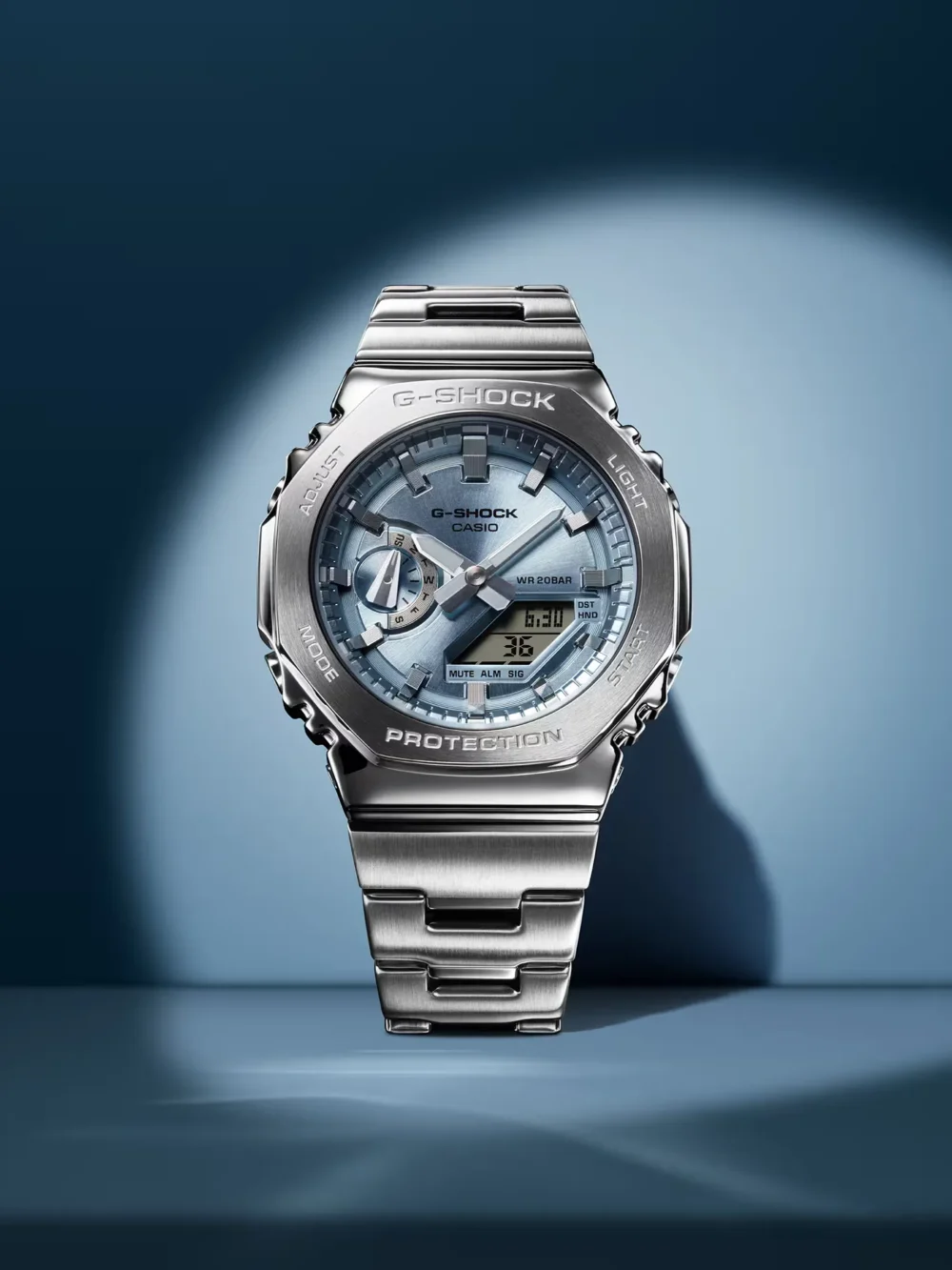 Casio G-Shock GM-2110D-2A Quartz Stainless Steel Blue Dial Watch