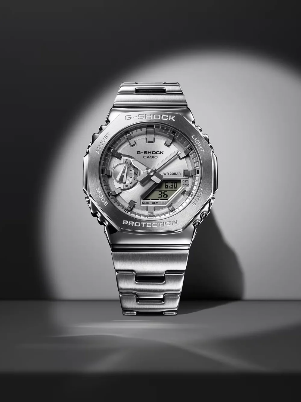 Casio G-Shock GM-2110D-7A Quartz Stainless Steel Grey Dial Watch